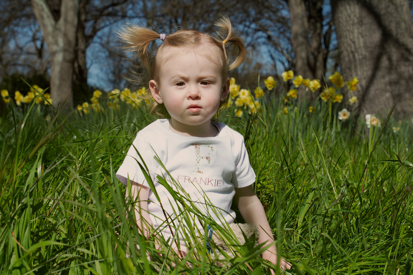 FLORAL NAMED INFANT TEE