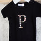 FLORAL INITIAL INFANT ONE PIECE
