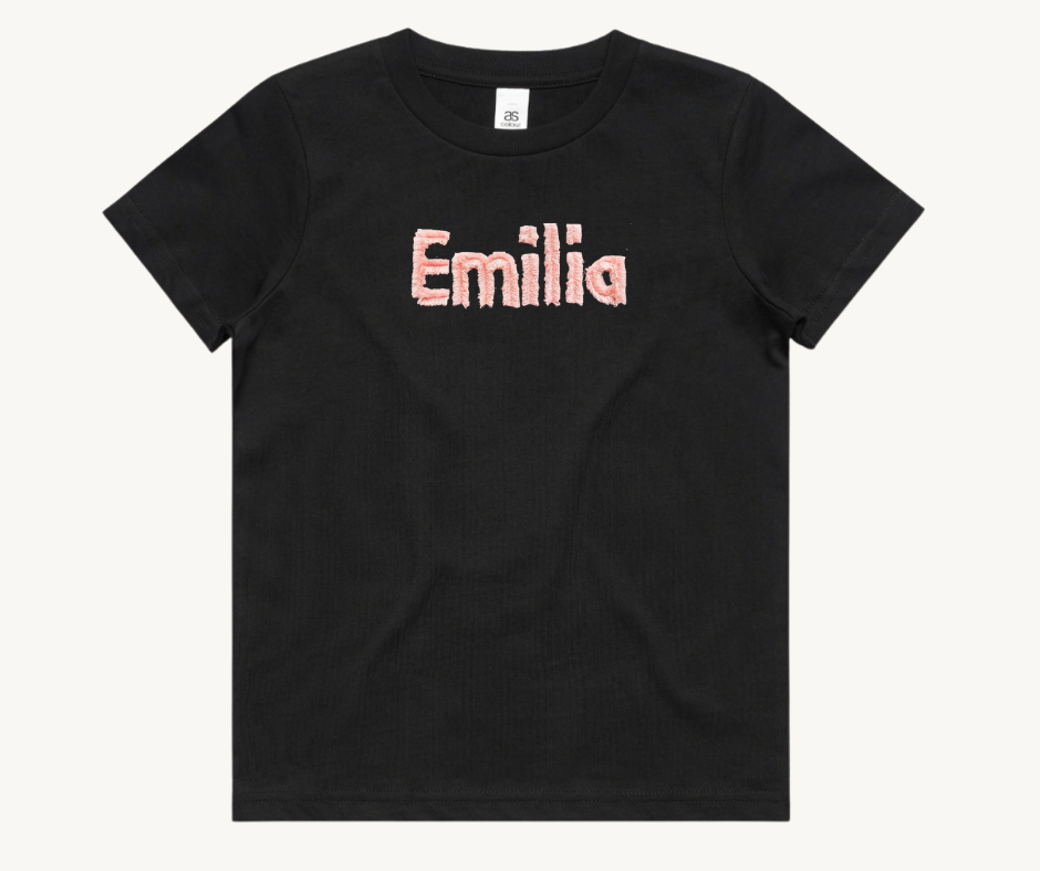 CUSTOM FLUFFY NAME KIDS TEE