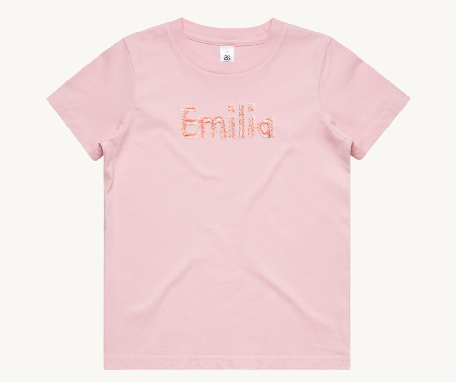 CUSTOM FLUFFY NAME KIDS TEE