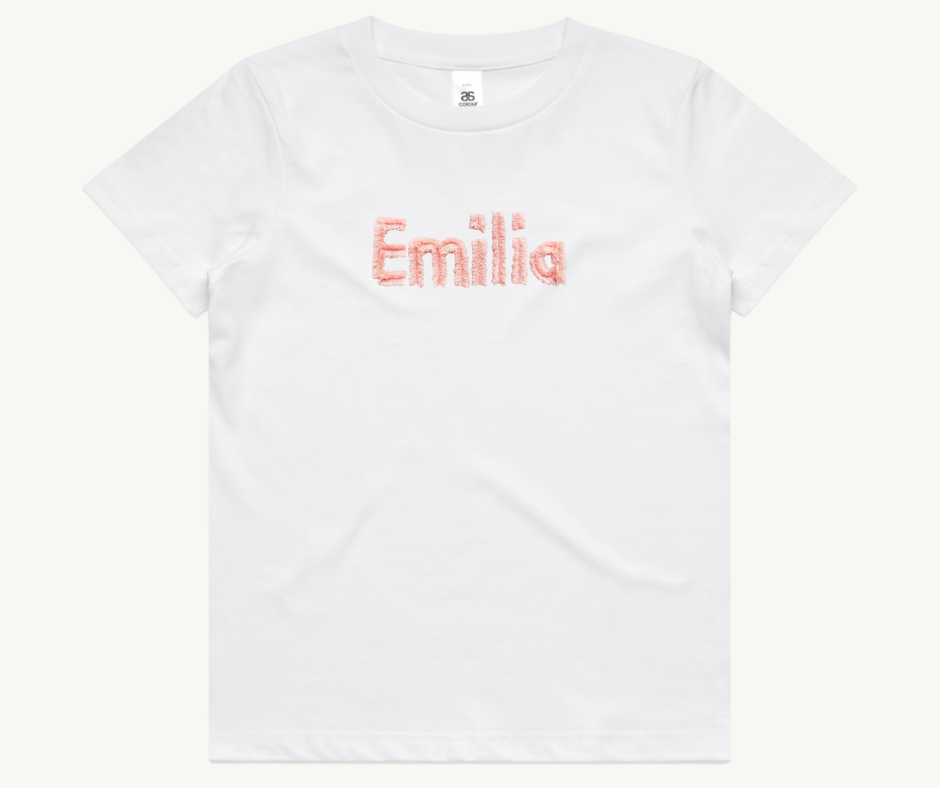 CUSTOM FLUFFY NAME KIDS TEE