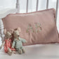 100% LINEN FLORAL INITIAL PILLOW