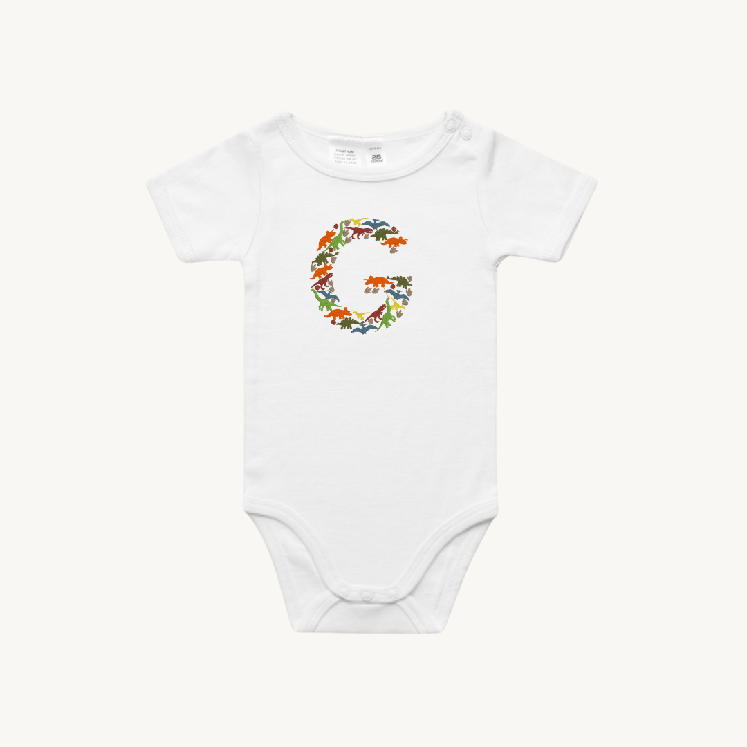 DINO INITIAL INFANT ONE PIECE