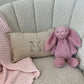 100% LINEN FLORAL INITIAL PILLOW