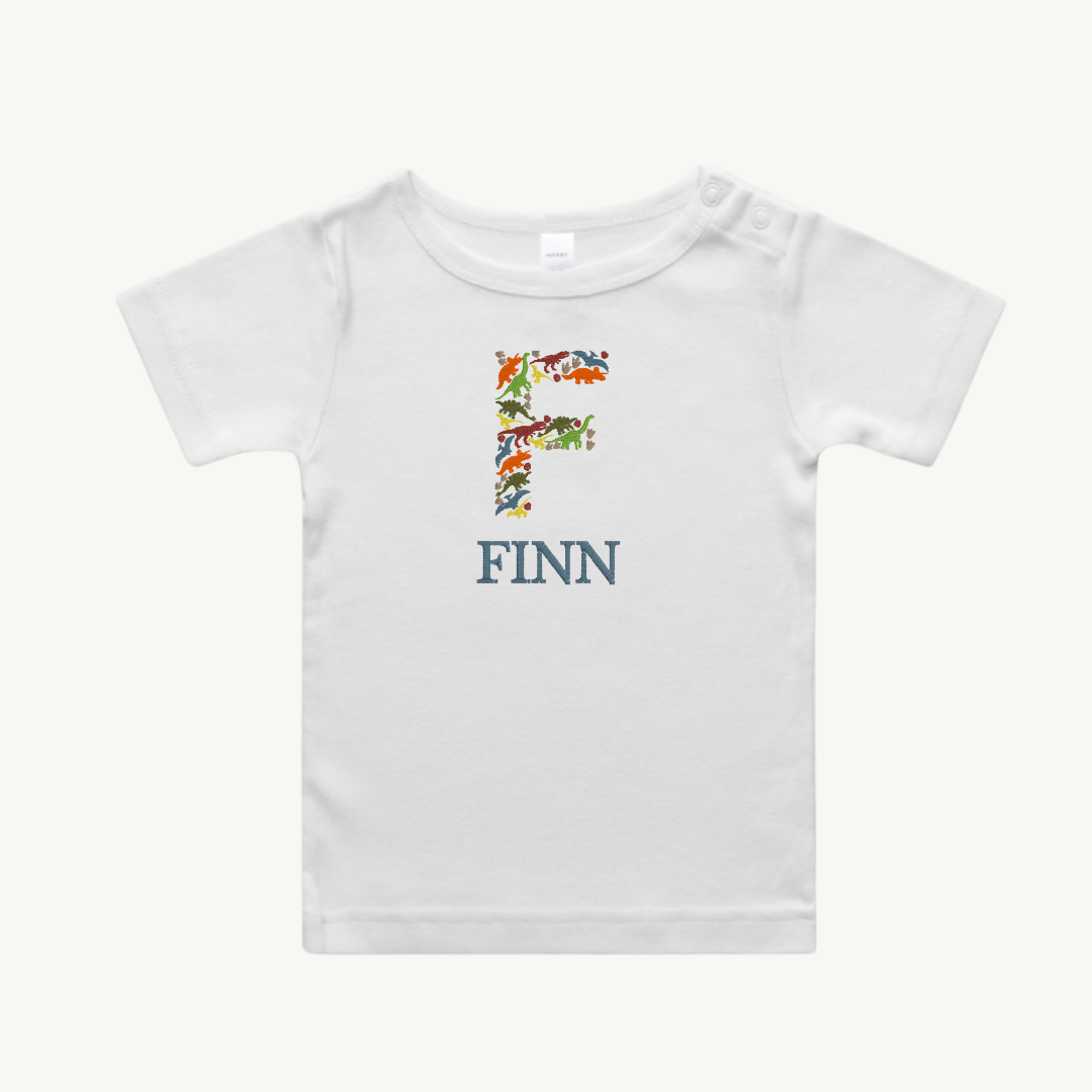 DINO NAMED INFANT TEE