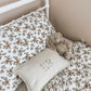 100% LINEN FLORAL INITIAL PILLOW